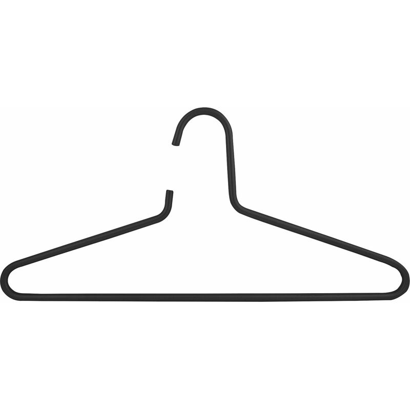 Pohl - Metallbügel Petet starr - Kleiderbügel Metall mit Hosensteg - 2in1 Kleiderbügel und Hosenbügel, Stahl schwarz