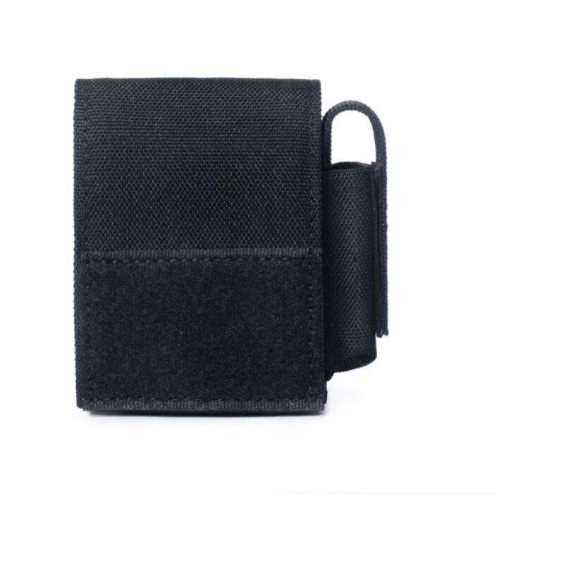 Kleine taktische Tasche, kompakte Zigarettenetui, Batterietasche, Gürteltasche für Mini-Zigarren, Schwarz
