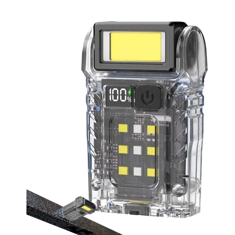 Kleine Taschenlampe Kompakte und helle Taschenlampe Multifunktionale Taschenlampe, Arbeitsleuchte Leicht, freihändig nutzbar Ideal zum Wandern,