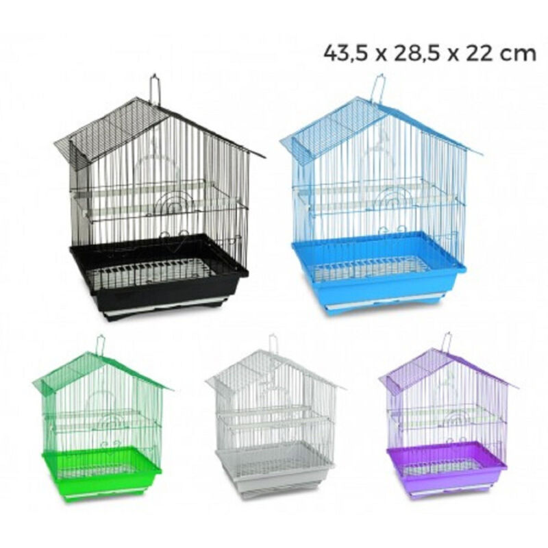 Trade Shop Traesio - Trade Shop - kleiner vogelkäfig vogel 43,5 x 28,5 x 22 cm futterhäuschen -