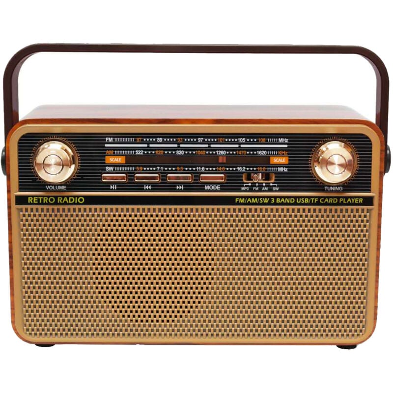 Kleiner wiederaufladbarer Bluetooth-Lautsprecher, tragbares Kurzwellenradio mit Wechselstrom, Steuerradio, Lautsprecher