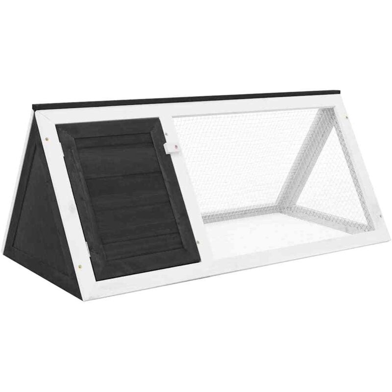 Kleintier-/Kaninchenstall Grau Holz Vidaxl