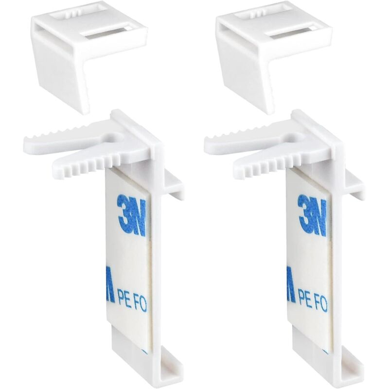 Klemmeholder til Klemmfix Rollo, Ancable Dobbelt rullegardin uden boring reservedel tilbehør 12 stk. sæt, klemmeholderbeslag til PVC, trævindue,