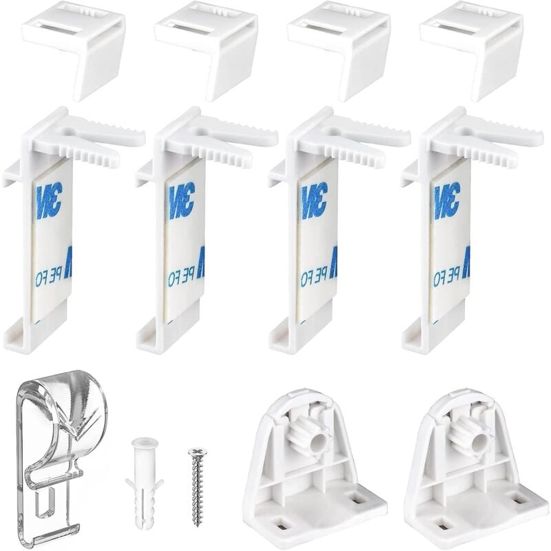 Ersandy - Klemmträger für Doppelrollo, Klemmträger für Rollo, Rollo, ohne Bohren, Ersatzzubehör, Klemmträger für pvc, Holzfenster, Flügel