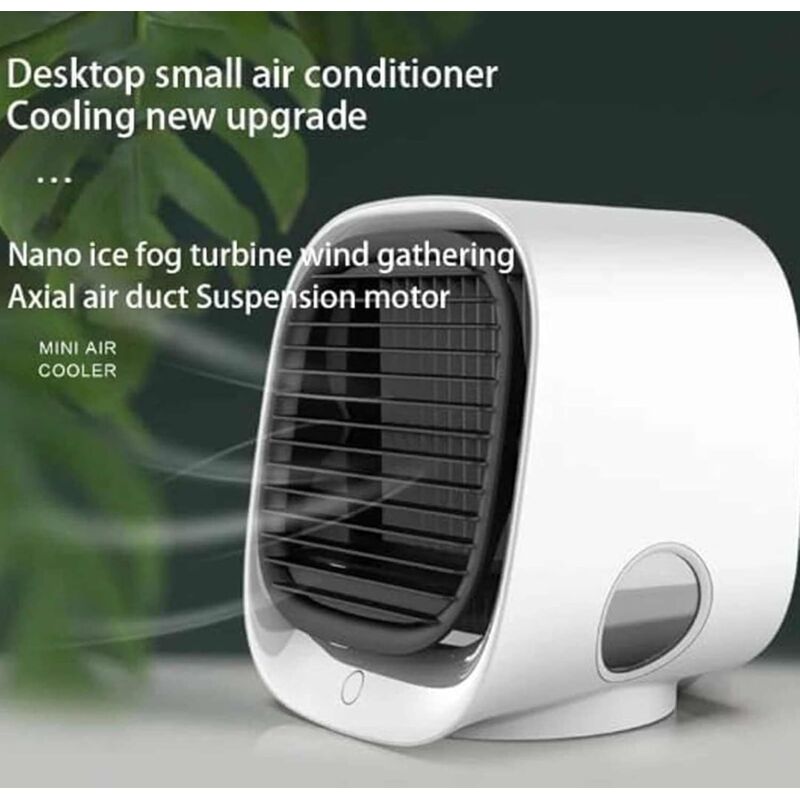Klimaanlage, Kühlventilator, Mini-Luftkühler mit 3 Geschwindigkeiten, tragbare Klimaanlage mit Nachtlicht, Tischventilator-Luftbefeuchter für