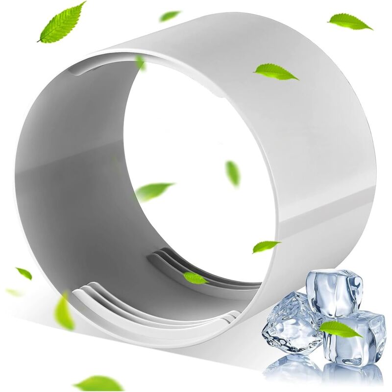 Ersandy - Klimaanlagen-Auspuffrohr, Klimaanlagen-Fensterrohradapter, flaches Auspuffrohr ø150 mm, ABS-Auspuffrohr (15 cm)