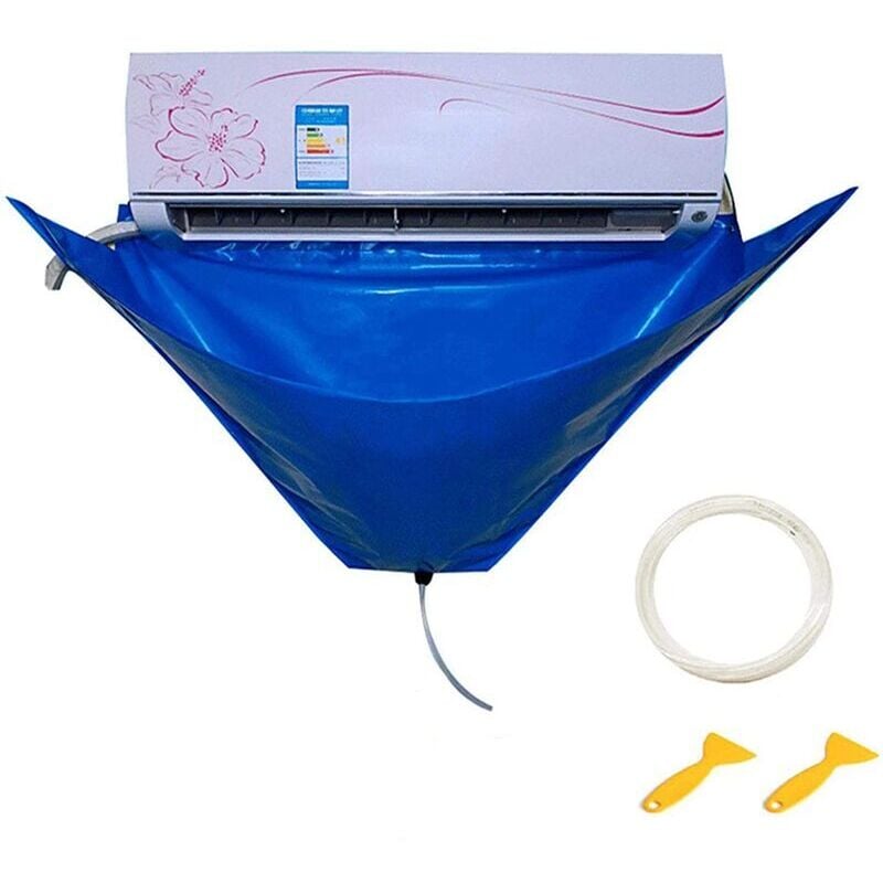 Klimaanlagen-Abdeckung – staubdichtes Klimaanlagen-Reinigungsset – doppelseitiges Reinigungsset mit Kulturbeutel und Wasserrohr