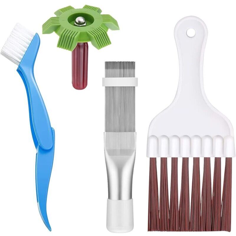 Klimaanlagenkamm, Klimaanlagen-Reinigungsbürste, 4-teiliges Klimaanlagen-Bürstenset, Klimaanlagen-Kondensator-Reinigungsbürste