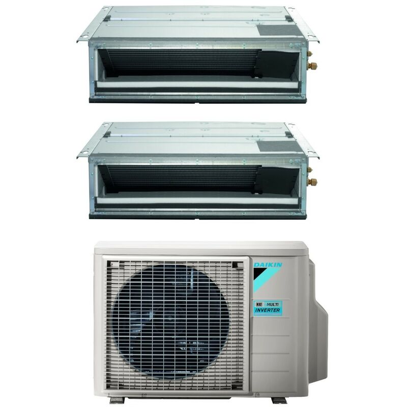 Klimagerät Daikin Bluevolution Dual Split Ducted Inverter Klimagerät Serie FDXM-F9 9+9 mit 2MXM40A R-32 Wi-Fi Optional 9000+9000 Italienische Garantie