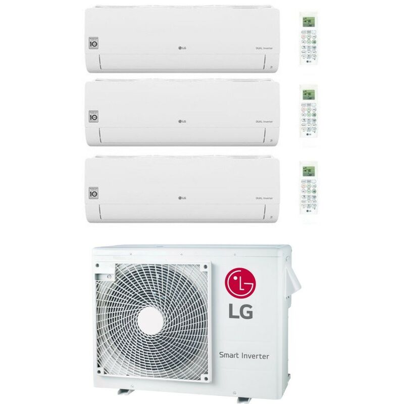 Klimagerät LG Trial Split Inverter Inverter Libero Smart Series 9+12+12 mit MU3R21 R-32 9000+12000 Integriertes Wi-Fi