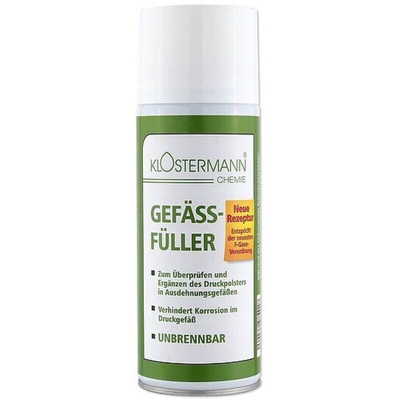 KLOSTERMANN Gefäß-Füller (nicht brennbar) für Druck-Ausdehnungsgefäße - Druckflasche 5,5 bar / 400 ml - 4918