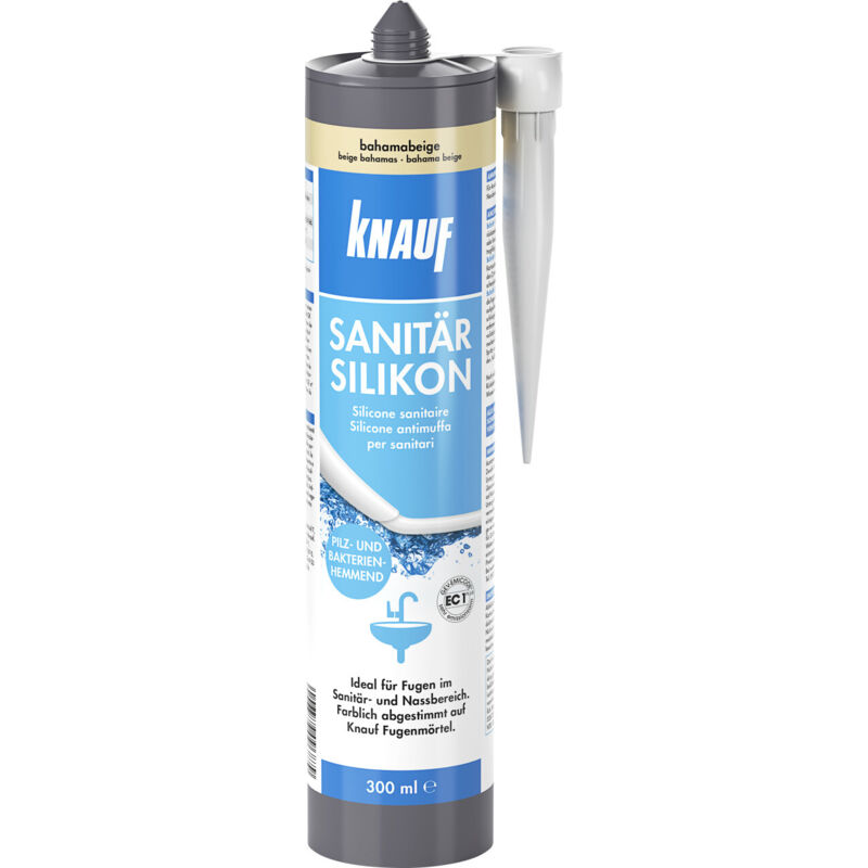Knauf - Sanitär-Silikon bahamabeige 300 ml Silikon Sanitär Bad Dusche Dichtstoff