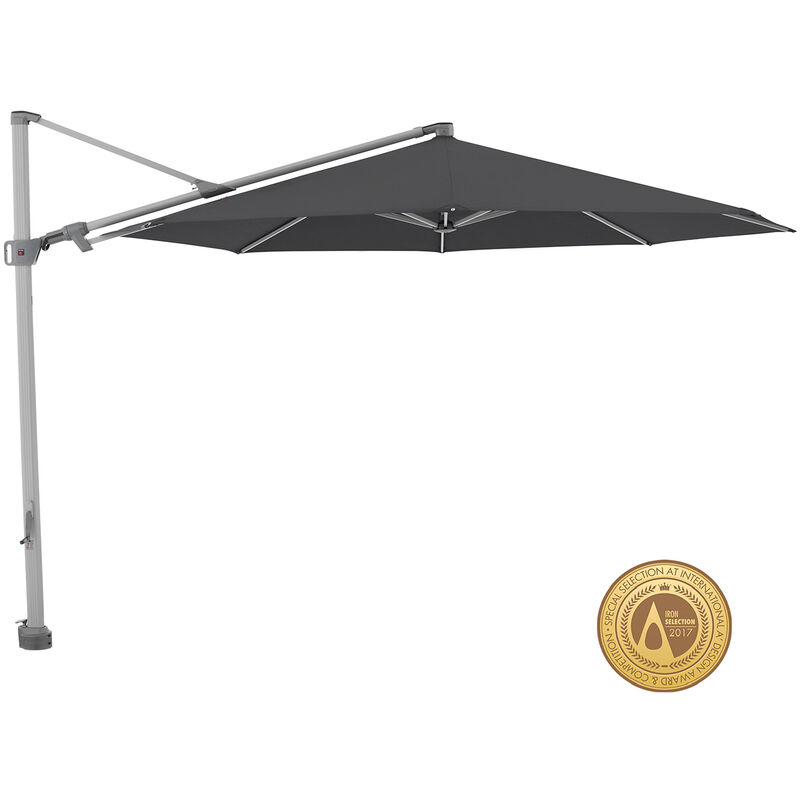 Sonnenschirm / Ampelschirm 'Pendular' ø 3,40 m, dunkelgrau, Bezug aus 100% Polyester, Gestell aus Aluminium, 30,5 kg Sonnenschirm / Ampelschirm