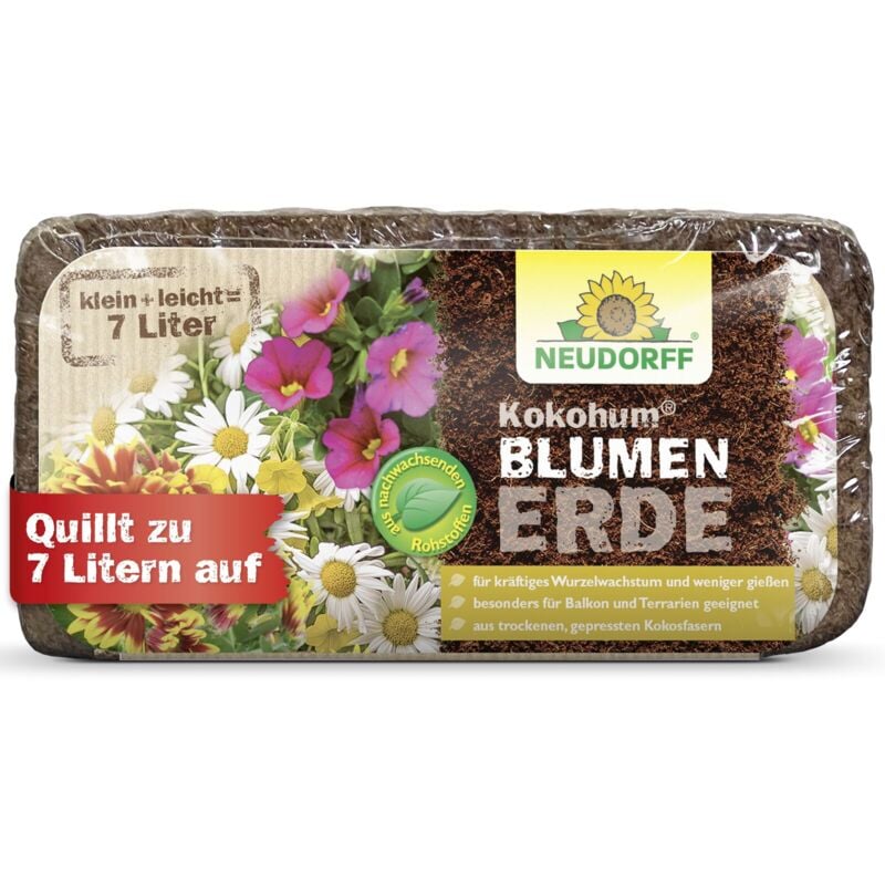 Kokohum Blumenerde - 1 Brikett - Neudorff