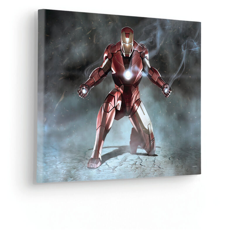 Komar Canvasbild Iron Man Charging - 30 x 40 cm - Bild auf Keilrahmen