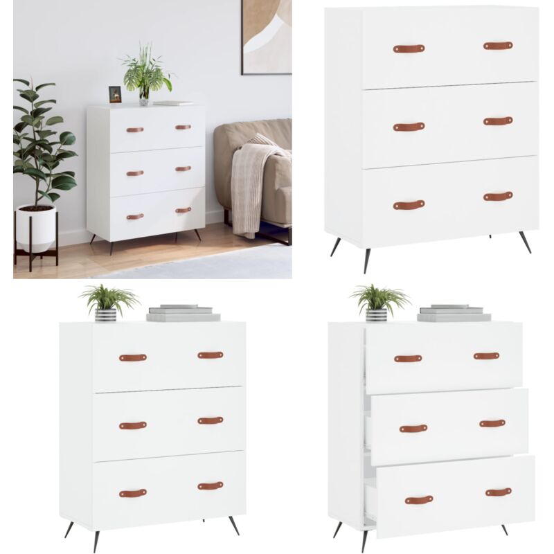 Kommode Weiß 69,5x34x90 cm Holzwerkstoff - Kommode - Kommoden - Home & Living