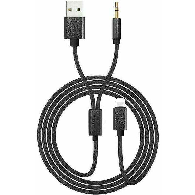 Kompatibel mit BMW & Mini iPod iPhone 6 7 8 X XS XR Audio-Interface USB-Kabel Aux-Adapterkabel und Adapter für CCTV