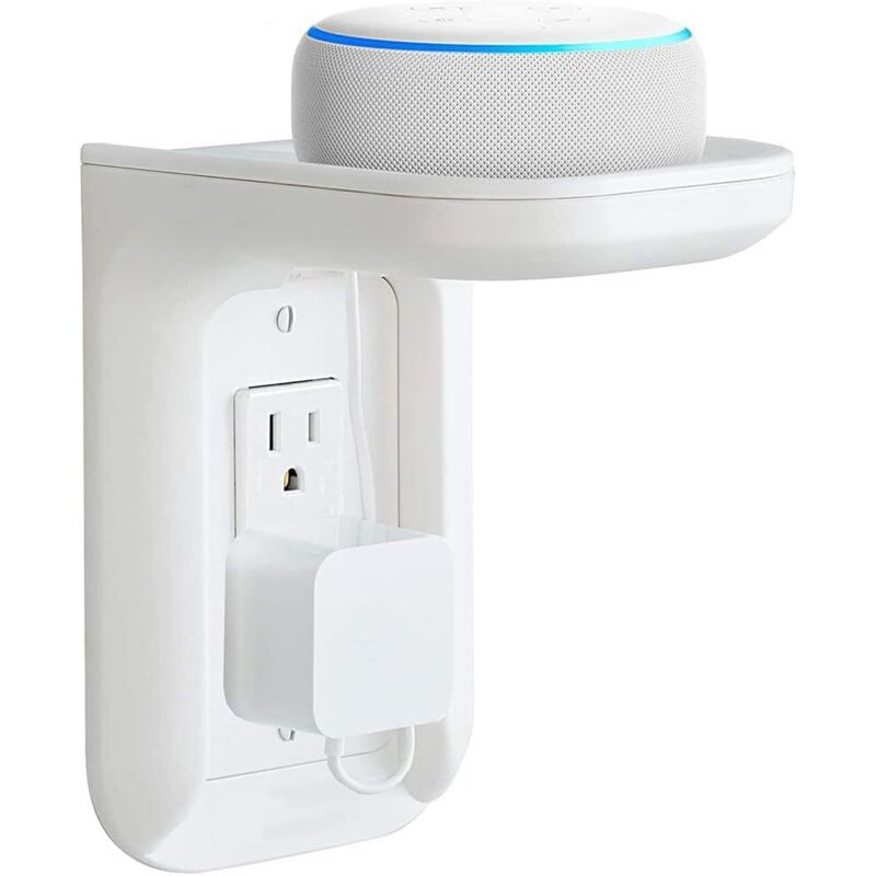 Kompatibel mit Echo/Google Wifi/Sonos, universelle Wandhalterung mit integriertem Kabelmanagement, Lautsprecherhalterung (Weiß), 1 Stück