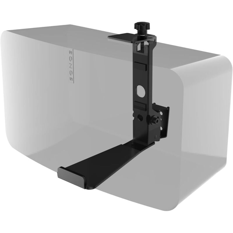 Kompatibel mit Sonos Five: Drehbarer Wandhalter, Sonos Five Ständer, Sonos Five Metallhalterung, Zubehör, Zubehörablage (Schwarz), 1 Stück