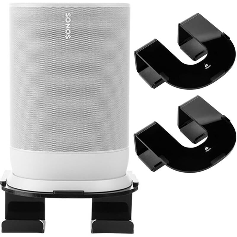 Kompatibel mit Sonos Move Wandhalterung, Sonos Move Ständerzubehör mit integriertem Kabelmanagement, Smart Home Lautsprecherzubehör Rack (Sonos Move,