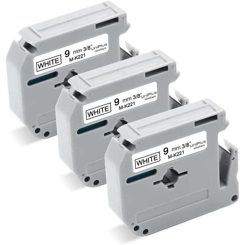 Kompatible Brother M-K221 MK-221-Bänder, 9 mm x 8 m, für Brother PT-55 PT-60 PT-65 PT-70 PT-80 PT-85 PT-90 PT-M95 PT-100 PT-110 BB4 Etikettendrucker