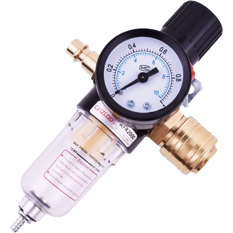 Kompressor-Druckregler 1/4, Luftkompressorfilter, Kompressor-Luftfilter für Druckluftkompressoren und pneumatische Werkzeuge