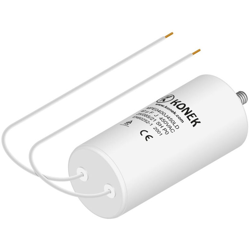 Konek - Kondensator Motor 40uf 450vac 50x100mm Kabel + Drehbank M8 Ct40mf450v/c/