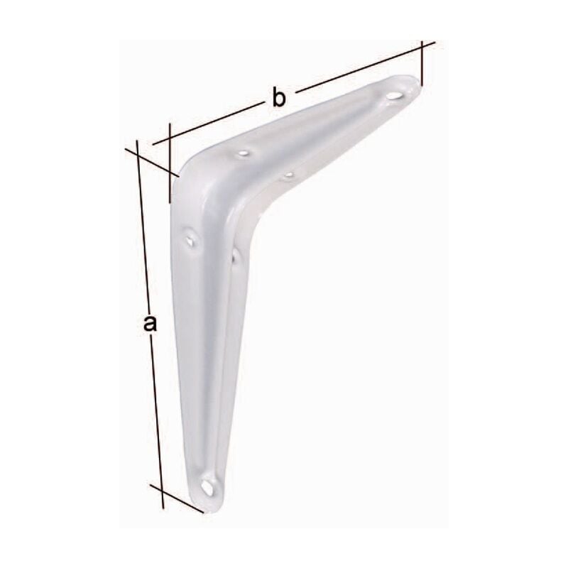 Alberts - Konsole Länge 350 mm Höhe 300 mm Stahl weiß lackiert Tragfähigkeit 200 kg