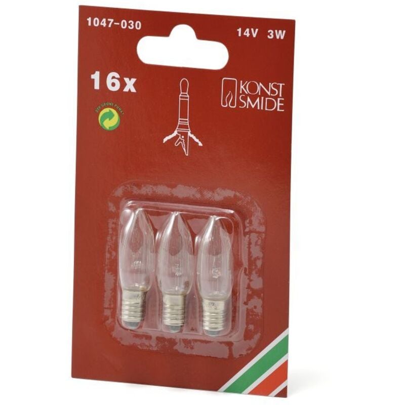 Konstsmide Ersatzbirne klar 14 V 3 W 3 Stück Lichterketten