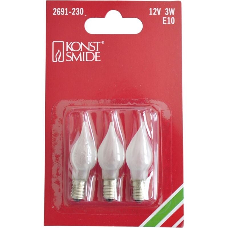 Konstsmide Ersatzbirne gefrostet 12 V 3 W 3 Stück Lichterketten