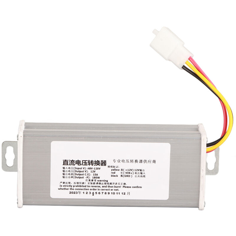 Konverteradapter: 48 V/120 V Gleichstrom auf 12 V/15 A/180 W für Elektroroller