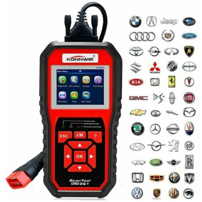 Konwei KW850 OBD2 II Scanner Tester Auto ECU Diagnose Code Reader