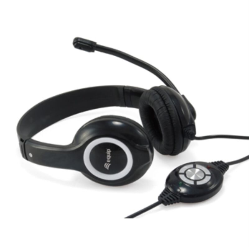 Equip - 245301 Headset und Kopfhörer Kabelgebundenes Headset Kopfhörer Telefonieren/Musik usb Typ a Schwarz