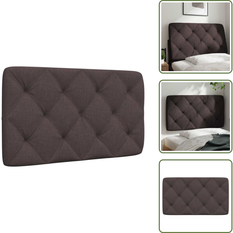 Kopfteil-Kissen Dunkelbraun 90 cm Stoff - Kopfteil-Kissen - Kopfteil-Polster - Kopfteilkissen - Kopfteilpolster