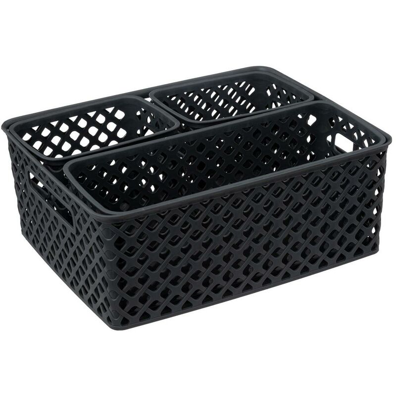 5five Simply Smart - 4er-set körbe folk grau - 5five