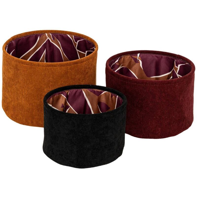 Samtige Körbe autumn, 3er-Set