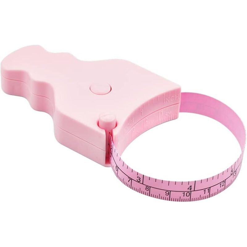 Linghhang - Körpermaßband – 150 cm (60 Zoll), Einhandbedienung, kompaktes und ergonomisches Design – hilft beim Abnehmen und Muskelaufbau (Pink)