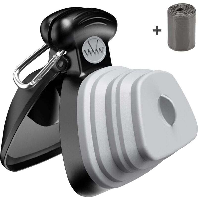 Kotaufnehmer für Haustiere, tragbarer Kotaufnehmer für Hunde und Katzen mit Beutelspender, tragbares Reinigungswerkzeug für Haustiere für den