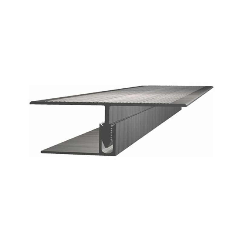 Kovalex Übergangsprofil Aluminium 250 x 6 cm silber Terrassendielen & Fliesen