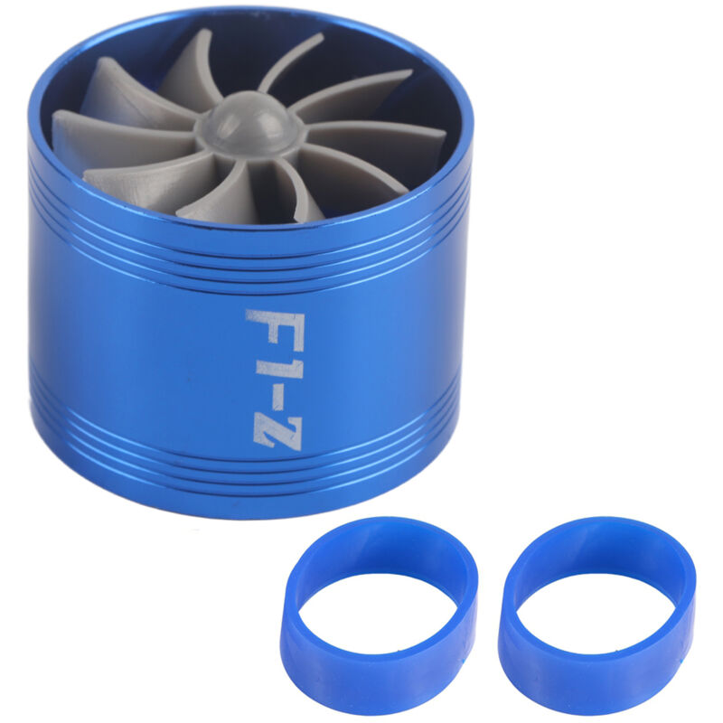 Kraftstoffsparender Turbolader, Ansaugturbolader für Pkw, Einzellüfterturbolader, Kompressor, kraftstoffsparender Turbolader 64 mm (Blau)