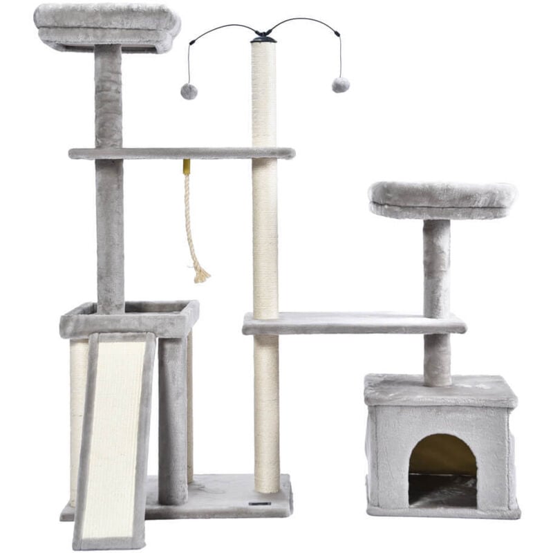 Home Deluxe - Kratzbaum jax Farbe: Grau Katzenbaum Kratzbaum Kratzbäume Katzenmöbel