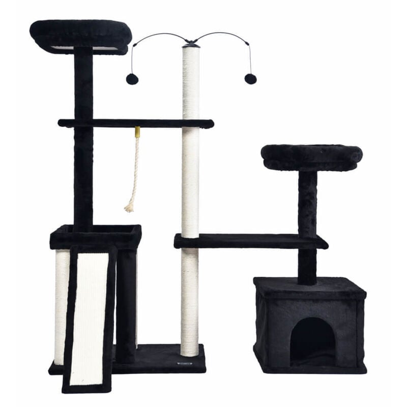 Home Deluxe - Kratzbaum jax Farbe: Schwarz Katzenbaum Kratzbaum Kratzbäume Katzenmöbel