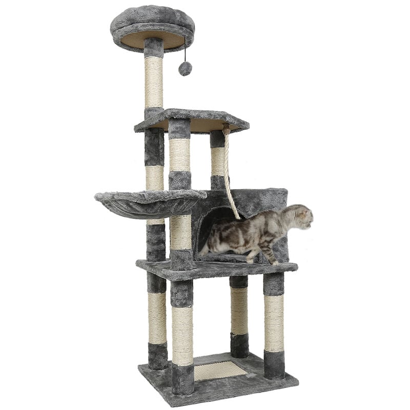 Kratzbaum Pet Katzenbaum Kletterbaum für Katzen hellgrau
