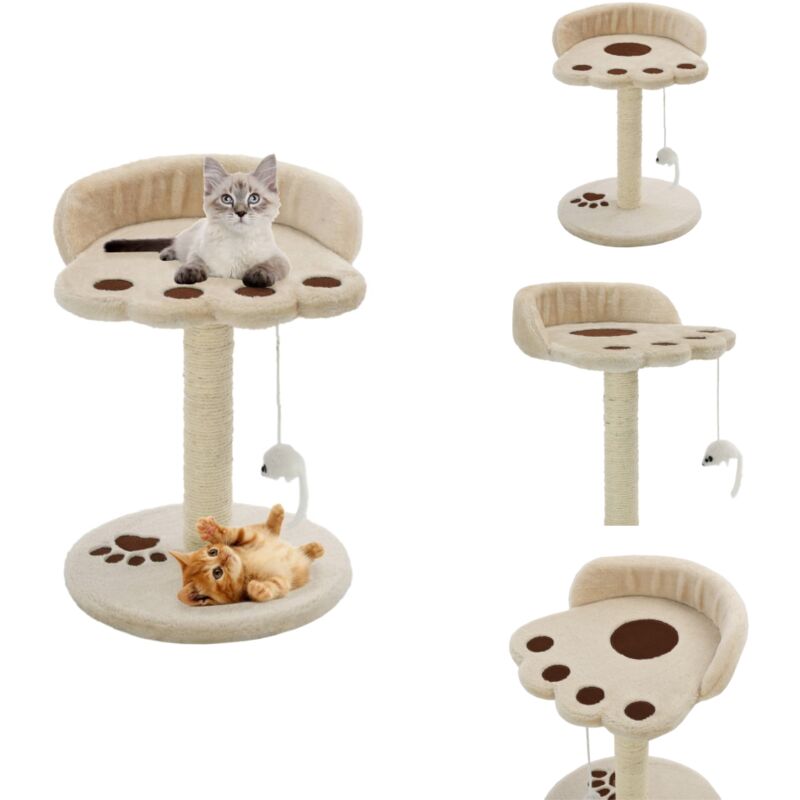 Vidaxl - Katzen-Kratzbaum Sisal 40 cm Beige und Braun - Katzen Kratzbaum - Sisal Kratzbaum - Katzenmöbel - Katzenspielplatz - Katzenbaum