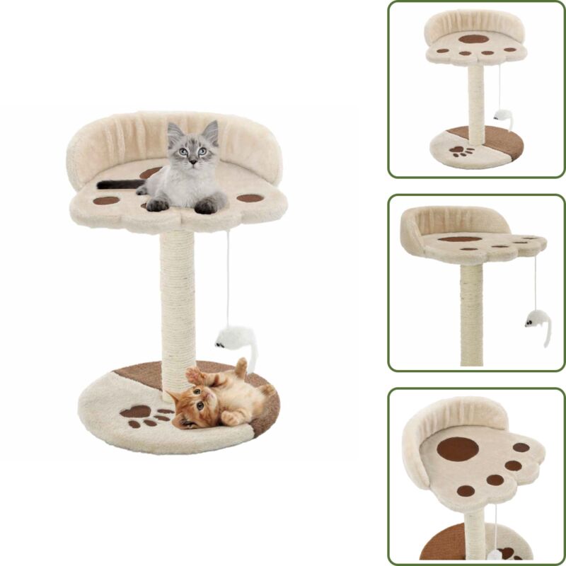 Vidaxl - Katzen-Kratzbaum Sisal 40 cm Beige und Braun - Katzen Kratzbaum - Sisal Kratzbaum - Katzenmöbel - Spielplatz Katze - Katzenhaus