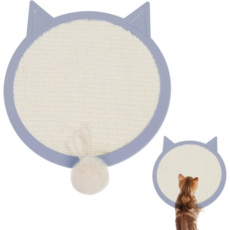 Fitags - Kratzmatte für Katzen, Sisal-Kratzbrett für Katzen mit Saugnäpfen, an der Wand montierte Katzenschleifkrallen zum Schutz der Möbel