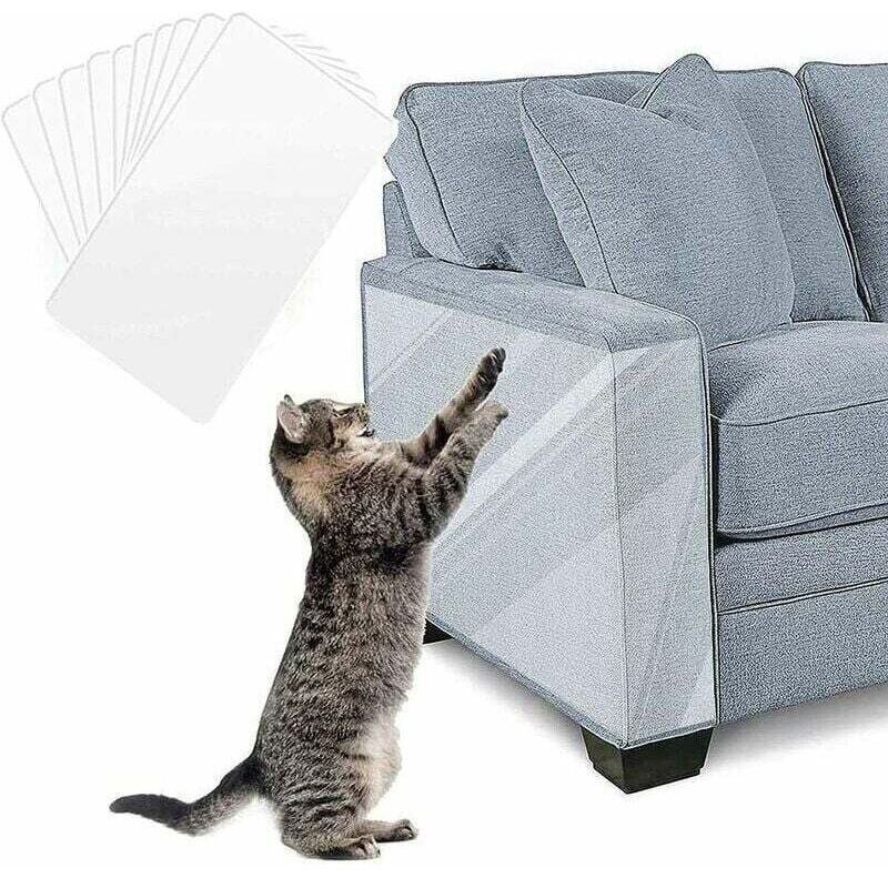 Kratzschutz für Katzen, 6 transparente Aufkleber, Möbelschutz gegen Katzen, Kratzschutz für Sofas, selbstklebende Kratzschutzfolien für Möbel – TRIMEC
