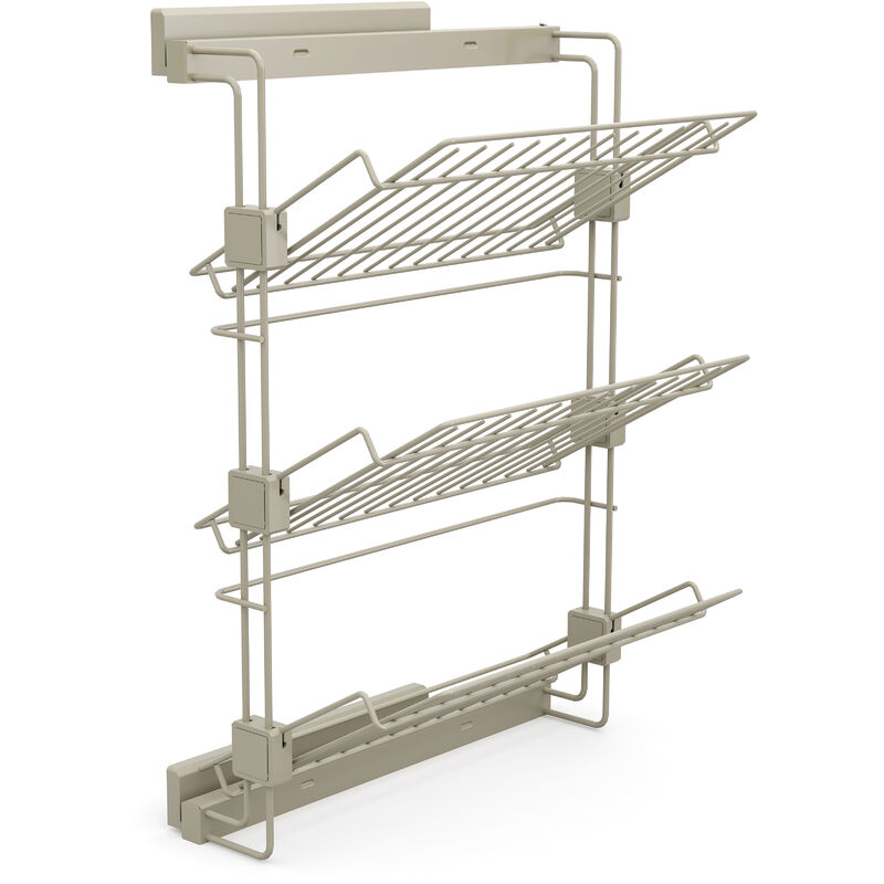 Ausziehbares seitliches Schuhregal für Schränke und begehbare Kleiderschränke Hack, Links - Emuca