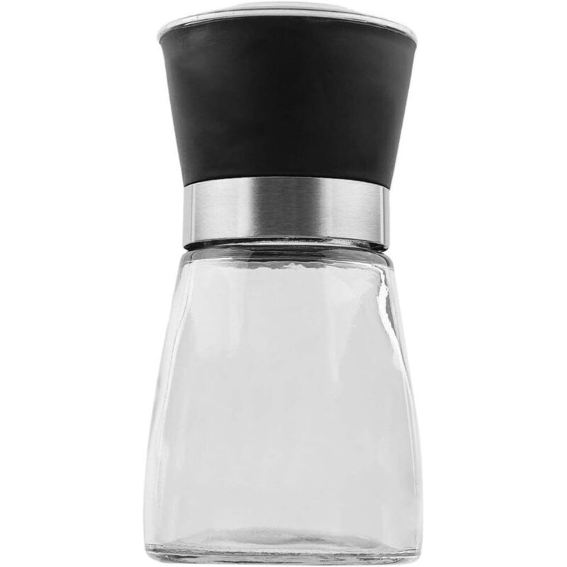 Kreatives Küchenzubehör für Zuhause, Edelstahl, Glas, manuelle Pfeffer-/Salz-/Gewürzmühle, Gewürzbehälter
