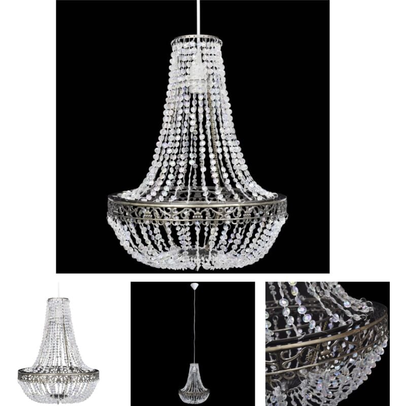 Longziming - The Living Store Kristall-Kronleuchter 36,5 x 46 cm - Kronleuchter - Transparent